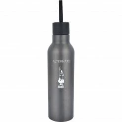 Budget 👍 Trinkflaschen Bialetti To Go Thermosflasche 750ml (grau, Mit Trageschlaufe) ⭐