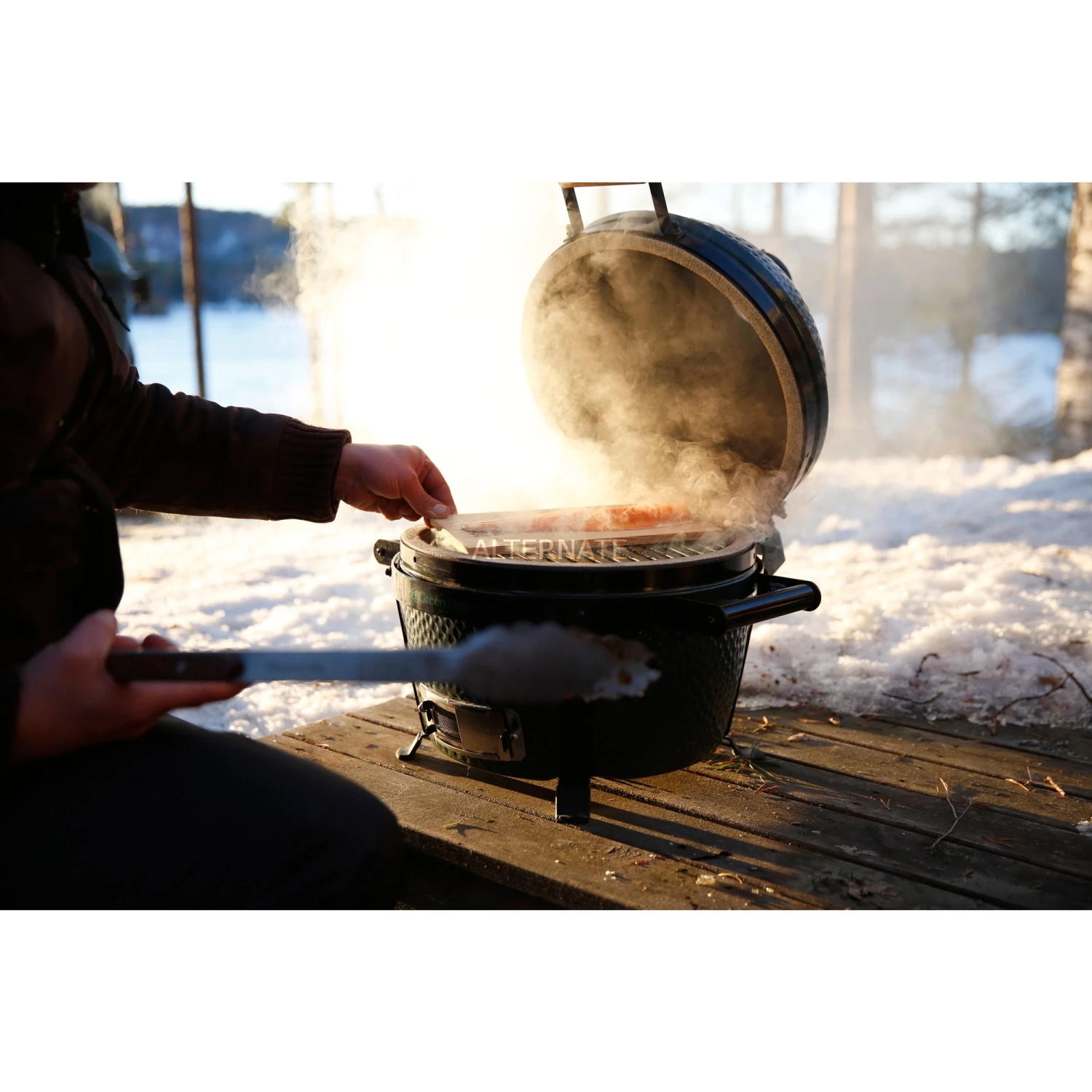 Angebote 🌟 Big Green Egg Tischnest M, Für Big Green Egg Medium, Untersetzer (schwarz) 🤩 – Bild 4