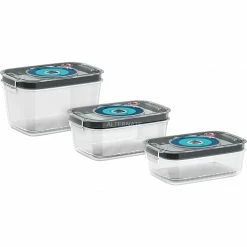 Coupon 🤩 Vakuumierer Bosch Vakuum-Frischhaltedosen MSZV0FC3, Behälter (transparent/grau, 3er-Set) 🔔