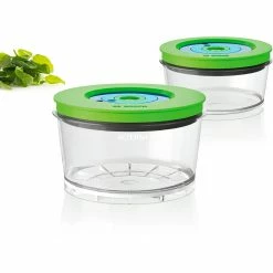 Bestes Angebot 🥰 Vakuumierer Bosch Vakuum-Frischhaltedosen Set, 2-teilig, Behälter (transparent/grün) 😍 -Geschirr Verkäufe Bosch Vakuum Frischhaltedosen Set 2 teilig Beh lter@@9gmjz01 3