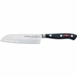 Auslauf 🎁 Bestecke DICK Premier Eurasia Santoku Kullenschliff, 18cm, Messer (schwarz/silber) 😍