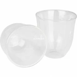 Geschirr Verkäufe 22 Besorgen 🎁 Zubehör Für Kaffeemaschinen DeLonghi Cappuccino-Gläser (2er-Set), Glas (transparent) 👏