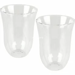 Coupon â€ïž Zubehör FĂŒr Kaffeemaschinen DeLonghi Latte-Macchiato-GlĂ€ser (2er-Set), Glas (transparent) đ§š