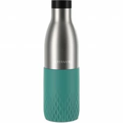 Aktion 😉 Trinkflaschen Emsa BLUDROP Sleeve Isoliertrinkflasche 0,7 Liter, Thermosflasche (petrol, Edelstahl, Silikonmanschette) 🌟
