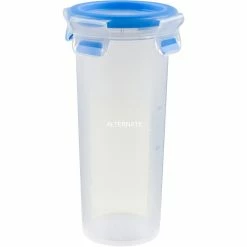 Blitzangebot 🌟 Frischhaltedosen Emsa CLIP & CLOSE Frischhaltedose 0,5 Liter, Becher (transparent/blau, Rund, Ø 9,2cm) ⭐