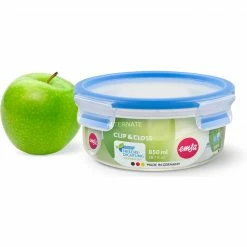 Neu 🌟 Frischhaltedosen Emsa CLIP & CLOSE Frischhaltedose 0,85 Liter (transparent/blau, Rund, Ø 16,7cm) 🔥 -Geschirr Verkäufe Emsa CLIP CLOSE Frischhaltedose 0 85 Liter@@1831989 2