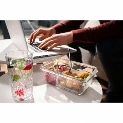 Billig 🧨 Frischhaltedosen Emsa CLIP & CLOSE Glas-Frischhaltedose 0,8 Liter, Getrennt (transparent/rot, Rechteckig, Mit Integrierter Trennwand) 🎉 -Geschirr Verkäufe Emsa CLIP CLOSE Glas Frischhaltedose 0 8 Liter getrennt@@1831756 3