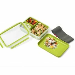 Auslauf 🤩 Frischhaltedosen Emsa CLIP & GO Lunch-Box 1,2 Liter (hellgrün/transparent, Mit Separatem Teller, 3 Einsätzen) 😍 -Geschirr Verkäufe Emsa CLIP GO Lunch Box 1 2 Liter@@1832025 2