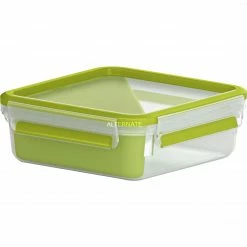 Bestes Angebot 👍 Frischhaltedosen Emsa CLIP & GO Sandwichbox 0,85 Liter, Lunch-Box (hellgrün/transparent, Mit Einsatz In Typischer Dreiecksform) 💯