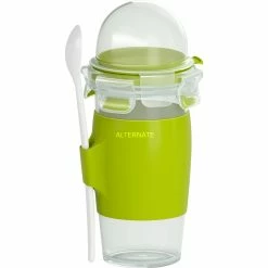 Billig 💯 Tassen Emsa CLIP & GO Yoghurt Mug, Becher (grün/transparent, 450ml) ⌛