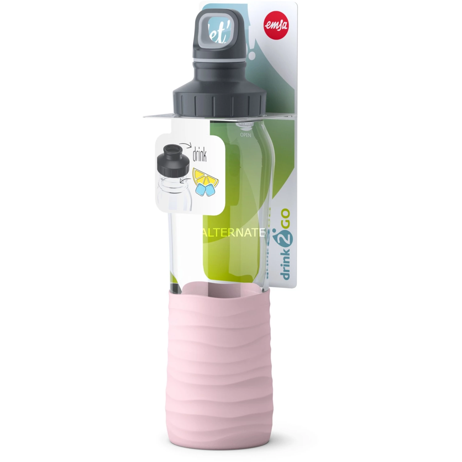 Angebote 👍 Trinkflaschen Emsa Drink2Go GLAS Trinkflasche 0,7 Liter (transparent/rosa, Schraubverschluss) 👏 5 Angebote 👍 Trinkflaschen Emsa Drink2Go GLAS Trinkflasche 0,7 Liter (transparent/rosa, Schraubverschluss) 👏 – Bild 3