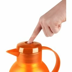 Großhandel ⭐ Kannen Emsa SAMBA Isolierkanne, 1 Liter (orange/transparent, QUICK PRESS Verschluss) ⭐ -Geschirr Verkäufe Emsa SAMBA Isolierkanne 1 Liter@@1832070 4