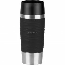 Geschirr Verkäufe 34 Bestpreis 👏 Tassen Emsa TRAVEL MUG Waves Thermobecher (schwarz/edelstahl, 0,36 Liter) ⭐