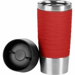 Blitzangebot ✨ Tassen Emsa TRAVEL MUG Waves Thermobecher 0,36 Liter (rot/edelstahl, Quick Press Verschluss) 👍 -Geschirr Verkäufe Emsa TRAVEL MUG Waves Thermobecher 0 36 Liter@@1831659 1