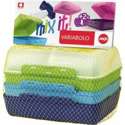 Coupon 🎁 Frischhaltedosen Emsa VARIABOLO Lunch-Box, 2er-SET Boys (mehrfarbig, 4 Halbschalen = 2 Komplette Boxen) ⌛