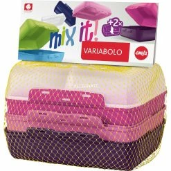 Besorgen 🥰 Frischhaltedosen Emsa VARIABOLO Lunch-Box, 2er-SET 👧 Girls (mehrfarbig, 4 Halbschalen = 2 Komplette Boxen) 🛒