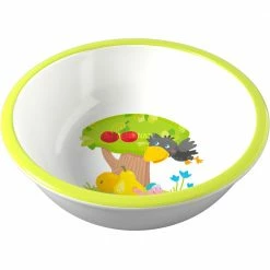 Aktion 😍 Teller HABA Geschenk-Set Melamingeschirr Obstgarten (weiß/hellgrün, 3-teilig) ⌛ -Geschirr Verkäufe HABA Geschenk Set Melamingeschirr Obstgarten@@1731861 2