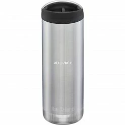 Top 10 😀 Trinkflaschen Klean Kanteen Trinkflasche TKWide VI Vakuumisoliert, 473ml (edelstahl (gebürstet), Mit Schwarzer Café Cap) 😀